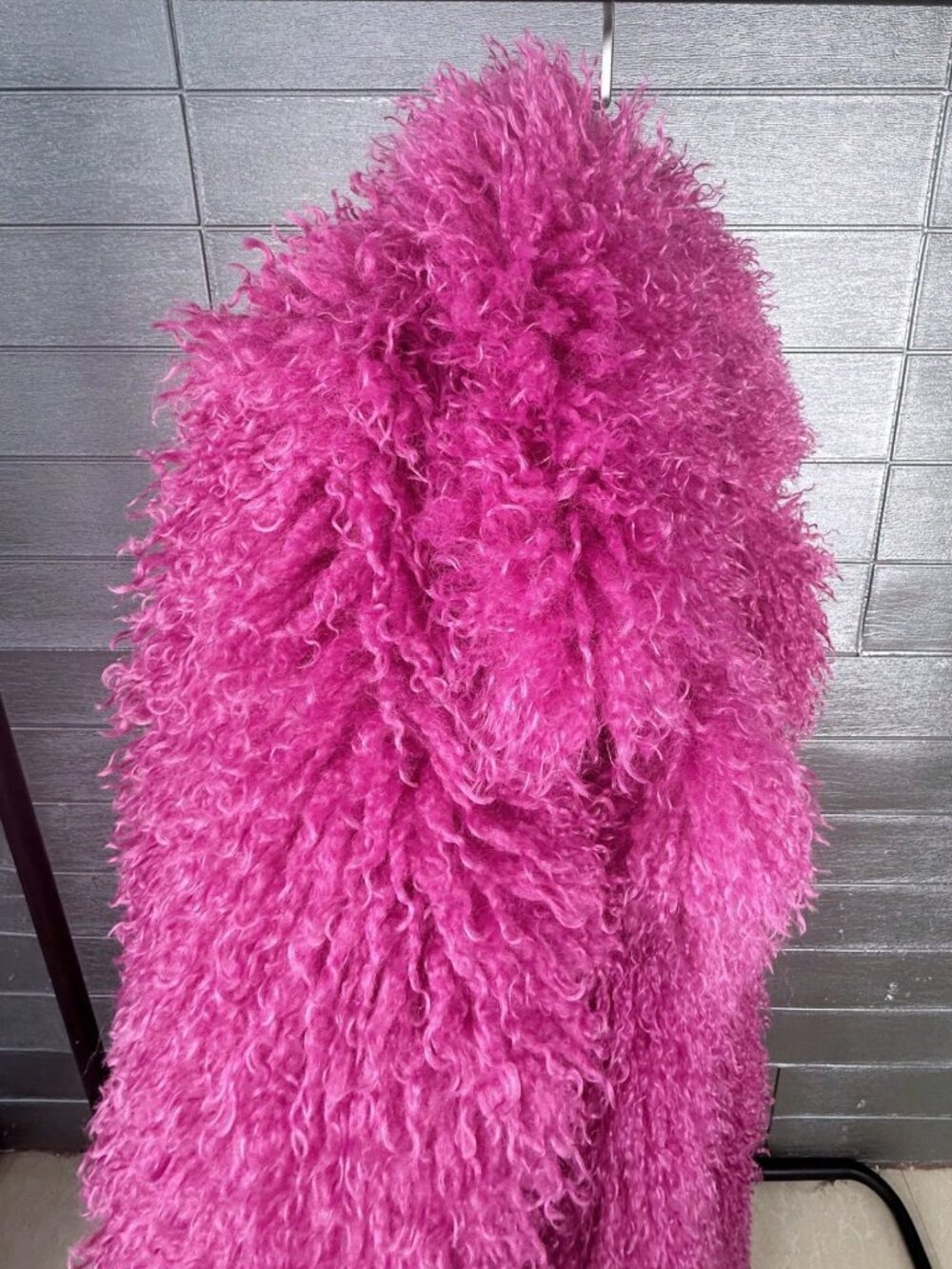 Hot Pink Women's Faux Fur Coat - Picture 2 of 5